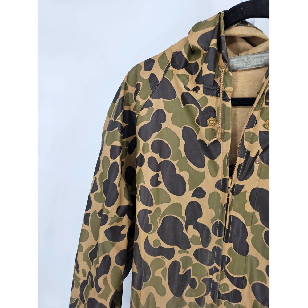RainWear Jacket Mens Size XL Duck Camouflage Zip Up Hooded Waterproof - Picture 2 of 5